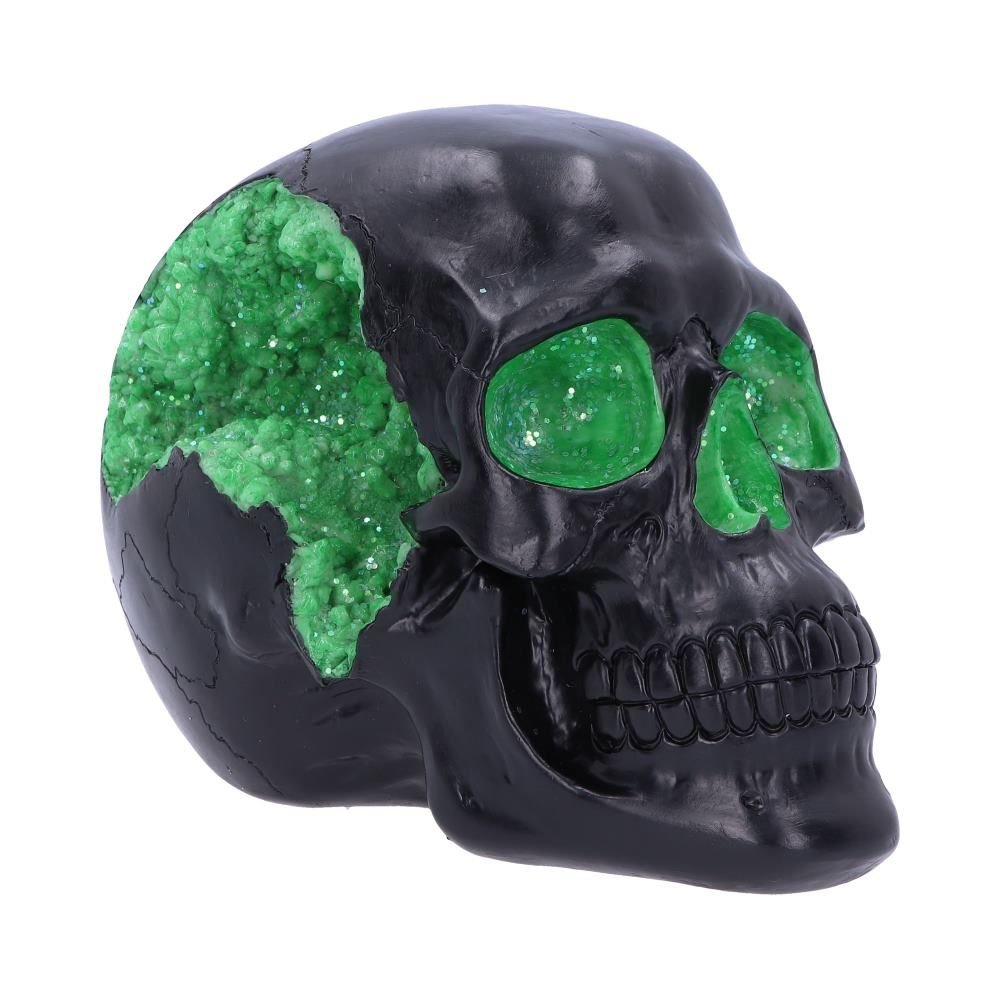 Nemesis Now - Geode Skull Green Figurine - Noir/Vert